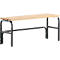 Banc de vestiaires, fils en acier/bois, simple, L 1015 mm, anthracite