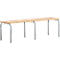 Banc, empilable, alu blanc, L 1500 mm