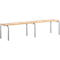 Banc, empilable, alu blanc, L 2000 mm