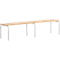 Banc, empilable, gris clair, L 2000 mm