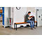 Banc en bois avec porte-chaussures, L 2000 x P 310 x H 450 mm
