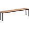 Banc en bois pour vestiaires Schäfer Shop Select, l. 1495 x P 310 x H 415 mm - noir