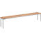 Banc en bois pour vestiaires Schäfer Shop Select, l. 1995 x P 310 x H 415 mm - gris clair