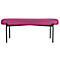 Banc meet® by Paperflow GAIA, ovale L, revêtement en similicuir lilas résistant aux désinfectants, piètement 4 pieds noir mat, L 1180 x P 420 x H 455 mm