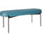 Banc meet® by Paperflow GAIA, ovale L, revêtement tissu bleu, piètement 4 pieds noir mat, L 1180 x P 420 x H 455 mm