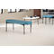 Banc meet® by Paperflow GAIA, ovale L, revêtement tissu bleu, piètement 4 pieds noir mat, L 1180 x P 420 x H 455 mm