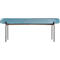 Banc meet® by Paperflow GAIA, ovale L, revêtement tissu bleu, piètement 4 pieds noir mat, L 1180 x P 420 x H 455 mm