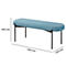 Banc meet® by Paperflow GAIA, ovale L, revêtement tissu bleu, piètement 4 pieds noir mat, L 1180 x P 420 x H 455 mm