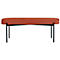 Banc meet® by Paperflow GAIA, ovale L, revêtement tissu brun, piètement 4 pieds noir mat, L 1180 x P 420 x H 455 mm