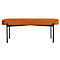 Banc meet® by Paperflow GAIA, ovale L, revêtement tissu couleur rouille, piètement 4 pieds noir mat, L 1180 x P 420 x H 455 mm