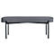 Banc meet® by Paperflow GAIA, ovale L, revêtement tissu gris souris, piètement 4 pieds noir mat, L 1180 x P 420 x H 455 mm