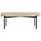 Banc meet® by Paperflow GAIA, ovale L, revêtement tissu ivoire, piètement 4 pieds noir mat, L 1180 x P 420 x H 455 mm