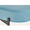Banc meet® by Paperflow GAIA, ovale L, revêtement tissu vert, piètement 4 pieds noir mat, L 1180 x P 420 x H 455 mm