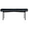 Banc meet® by Paperflow GAIA, ovale L, revêtement velours anthracite, piètement 4 pieds noir mat, L 1180 x P 420 x H 455 mm
