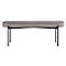 Banc meet® by Paperflow GAIA, ovale L, revêtement velours gris, piètement 4 pieds noir mat, L 1180 x P 420 x H 455 mm