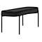 Banc meet® by Paperflow GAIA, ovale L, revêtement velours noir, piètement 4 pieds noir mat, L 1180 x P 420 x H 455 mm