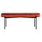 Banc meet® by Paperflow GAIA, ovale L, revêtement velours rouille, piètement 4 pieds noir mat, L 1180 x P 420 x H 455 mm