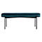 Banc meet® by Paperflow GAIA, ovale L, revêtement velours vert, piètement 4 pieds noir mat, L 1180 x P 420 x H 455 mm