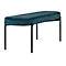 Banc meet® by Paperflow GAIA, ovale L, revêtement velours vert, piètement 4 pieds noir mat, L 1180 x P 420 x H 455 mm