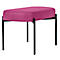 Banc meet® by Paperflow GAIA, ovale M, revêtement en similicuir lilas résistant aux désinfectants, piètement 4 pieds noir mat, L 790 x P 420 x H 455 mm