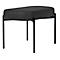 Banc meet® by Paperflow GAIA, ovale M, revêtement en similicuir noir résistant aux désinfectants, piètement 4 pieds noir mat, L 790 x P 420 x H 455 mm