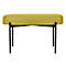 Banc meet® by Paperflow GAIA, ovale M, revêtement en similicuir vert résistant aux désinfectants, piètement 4 pieds noir mat, L 790 x P 420 x H 455 mm