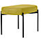 Banc meet® by Paperflow GAIA, ovale M, revêtement en similicuir vert résistant aux désinfectants, piètement 4 pieds noir mat, L 790 x P 420 x H 455 mm