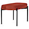 Banc meet® by Paperflow GAIA, ovale M, revêtement tissu brun, piètement 4 pieds noir mat, L 790 x P 420 x H 455 mm