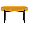 Banc meet® by Paperflow GAIA, ovale M, revêtement tissu safran, piètement 4 pieds noir mat, L 790 x P 420 x H 455 mm