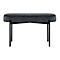 Banc meet® by Paperflow GAIA, ovale M, revêtement velours anthracite, piètement 4 pieds noir mat, L 790 x P 420 x H 455 mm