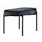 Banc meet® by Paperflow GAIA, ovale M, revêtement velours anthracite, piètement 4 pieds noir mat, L 790 x P 420 x H 455 mm
