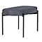 Banc meet® by Paperflow GAIA, ovale M, revêtement velours gris, piètement 4 pieds noir mat, L 790 x P 420 x H 455 mm