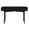 Banc meet® by Paperflow GAIA, ovale M, revêtement velours noir, piètement 4 pieds noir mat, L 790 x P 420 x H 455 mm