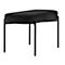 Banc meet® by Paperflow GAIA, ovale M, revêtement velours noir, piètement 4 pieds noir mat, L 790 x P 420 x H 455 mm