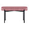 Banc meet® by Paperflow GAIA, ovale M, revêtement velours rosé, piètement 4 pieds noir mat, L 790 x P 420 x H 455 mm