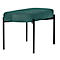 Banc meet® by Paperflow GAIA, ovale M, revêtement velours vert, piètement 4 pieds noir mat, L 790 x P 420 x H 455 mm
