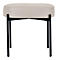 Banc meet® by Paperflow GAIA, ovale S, revêtement en similicuir blanc résistant aux désinfectants, piètement à 4 pieds noir mat, L 490 x P 380 x H 455 mm
