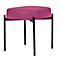 Banc meet® by Paperflow GAIA, ovale S, revêtement en similicuir lilas résistant aux désinfectants, piètement 4 pieds noir mat, L 490 x P 380 x H 455 mm