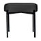 Banc meet® by Paperflow GAIA, ovale S, revêtement en similicuir noir résistant aux désinfectants, piètement 4 pieds noir mat, L 490 x P 380 x H 455 mm