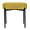 Banc meet® by Paperflow GAIA, ovale S, revêtement en similicuir vert résistant aux désinfectants, piètement 4 pieds noir mat, L 490 x P 380 x H 455 mm
