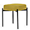 Banc meet® by Paperflow GAIA, ovale S, revêtement en similicuir vert résistant aux désinfectants, piètement 4 pieds noir mat, L 490 x P 380 x H 455 mm