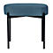 Banc meet® by Paperflow GAIA, ovale S, revêtement tissu bleu, piètement 4 pieds noir mat, L 490 x P 380 x H 455 mm