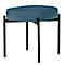 Banc meet® by Paperflow GAIA, ovale S, revêtement tissu bleu, piètement 4 pieds noir mat, L 490 x P 380 x H 455 mm