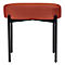 Banc meet® by Paperflow GAIA, ovale S, revêtement tissu brun, piètement 4 pieds noir mat, L 490 x P 380 x H 455 mm