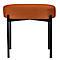 Banc meet® by Paperflow GAIA, ovale S, revêtement tissu couleur rouille, piètement 4 pieds noir mat, L 490 x P 380 x H 455 mm