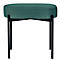 Banc meet® by Paperflow GAIA, ovale S, revêtement tissu vert, piètement 4 pieds noir mat, L 490 x P 380 x H 455 mm