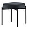 Banc meet® by Paperflow GAIA, ovale S, revêtement velours anthracite, piètement 4 pieds noir mat, L 490 x P 380 x H 455 mm