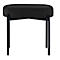 Banc meet® by Paperflow GAIA, ovale S, revêtement velours noir, piètement 4 pieds noir mat, L 490 x P 380 x H 455 mm
