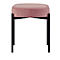Banc meet® by Paperflow GAIA, ovale S, revêtement velours rosé, piètement 4 pieds noir mat, L 490 x P 380 x H 455 mm