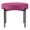 Banc meet® by Paperflow GAIA, rond, revêtement en similicuir lilas résistant aux désinfectants, piètement 4 pieds noir mat, L 575 x P 575 x H 455 mm